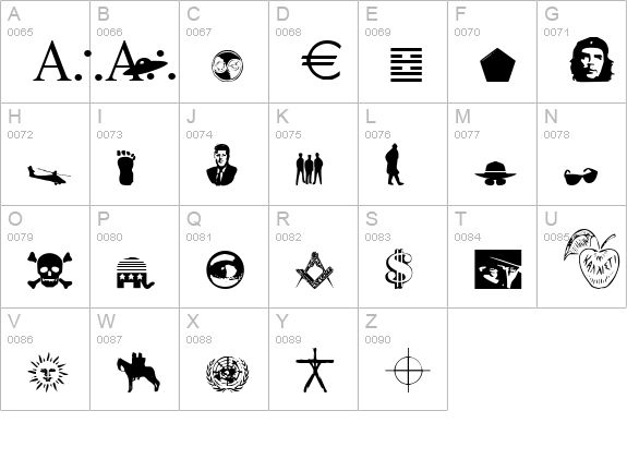 Illuminati uppercase A-Z preview