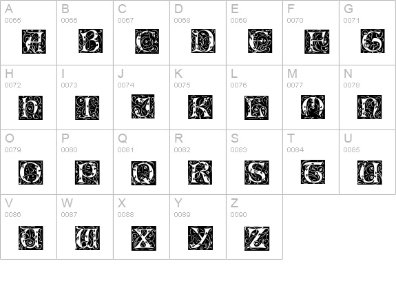 IlluminatiOneDisplayCapsSSK uppercase A-Z preview