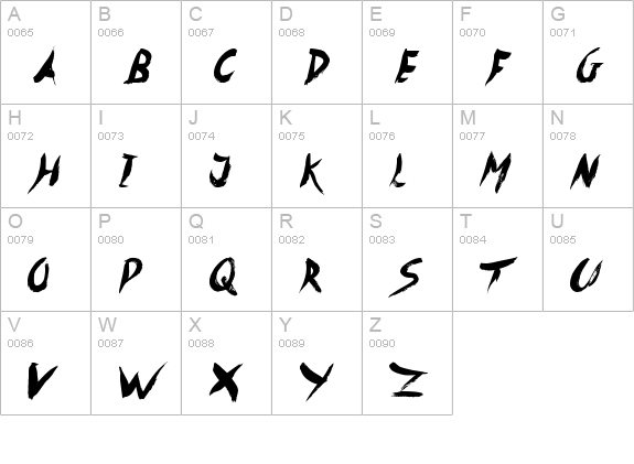 Imaginations uppercase A-Z preview