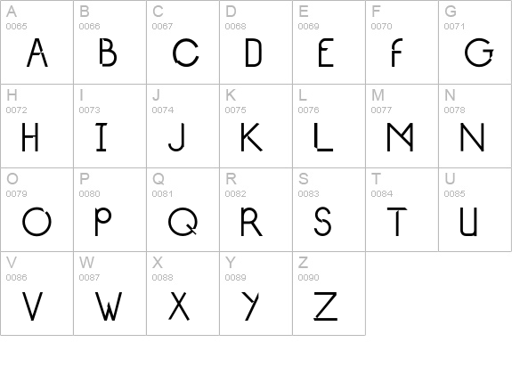 Imbalance uppercase A-Z preview