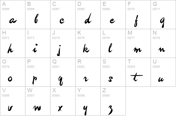 imitation uppercase A-Z preview