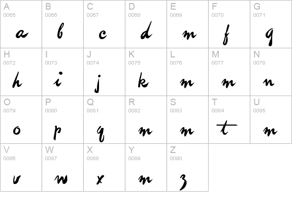 imitationDemo uppercase A-Z preview