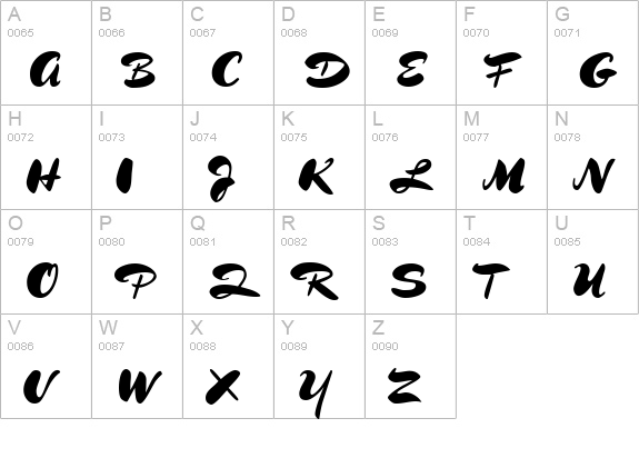 imitationTWO uppercase A-Z preview