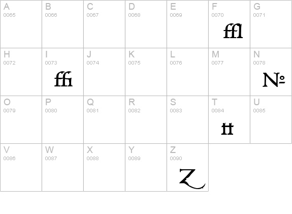 Immortal - Alternates uppercase A-Z preview