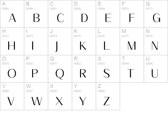 Impana uppercase A-Z preview
