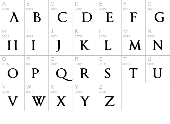 Imperator Bold uppercase A-Z preview