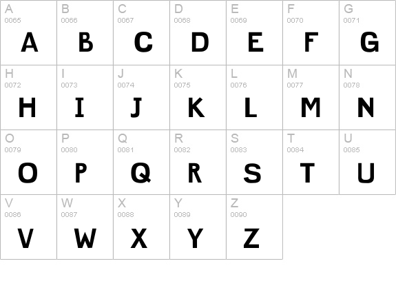 ImperfectBold uppercase A-Z preview