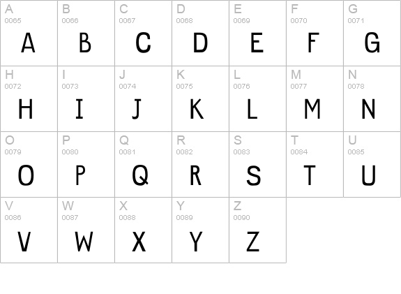 ImperfectRegular uppercase A-Z preview