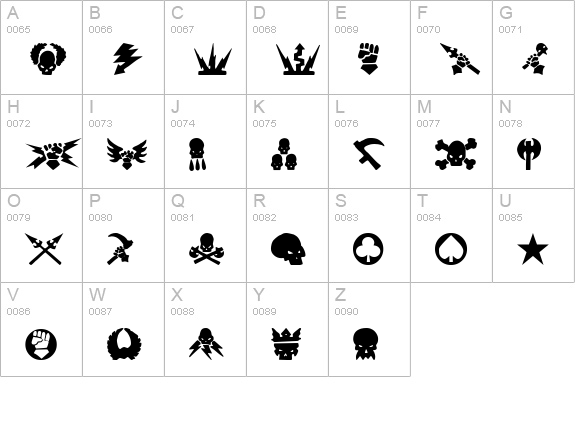 Imperial 1 uppercase A-Z preview