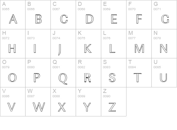 ImperialOu-Regular uppercase A-Z preview