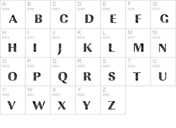 ImperialWinding-Regular uppercase A-Z preview
