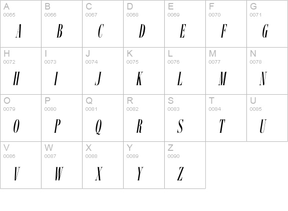 ImprimeurClassiqueEF-Obl uppercase A-Z preview