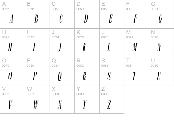 ImprimeurNouveauEF-Obl uppercase A-Z preview
