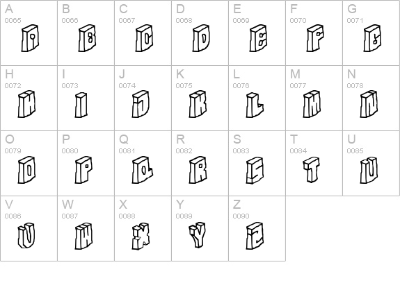 In The Flesh uppercase A-Z preview