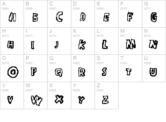 in_my_head uppercase A-Z preview