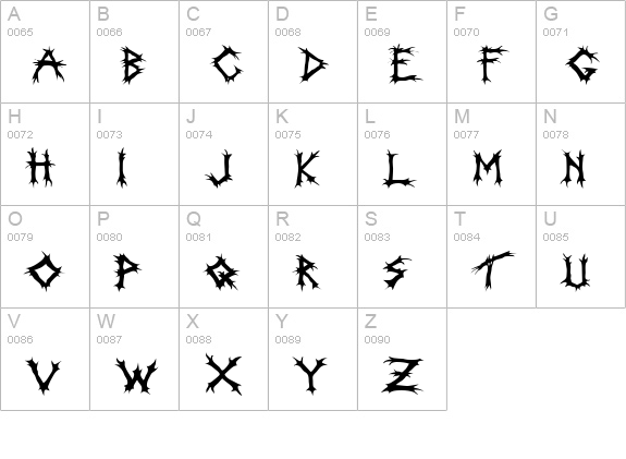 Incantation uppercase A-Z preview