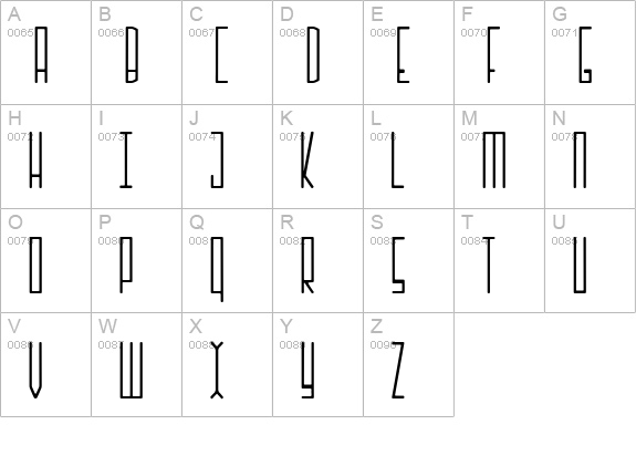 Incarnation uppercase A-Z preview