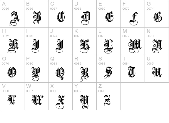IncisedBlack Normal uppercase A-Z preview