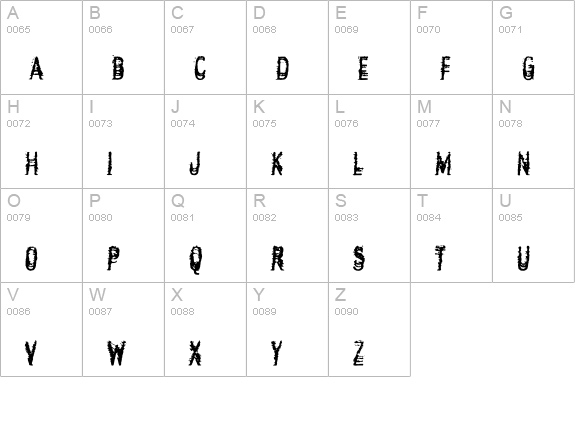 IndecisionDoubled uppercase A-Z preview