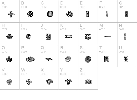 IndianSummer uppercase A-Z preview