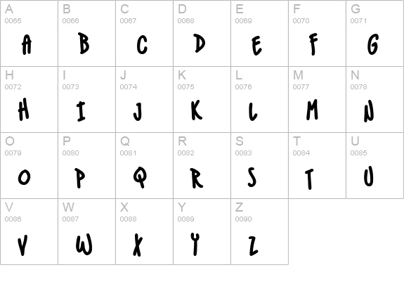 IndieStar BB Bold uppercase A-Z preview