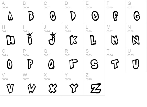 IndigoJoker uppercase A-Z preview