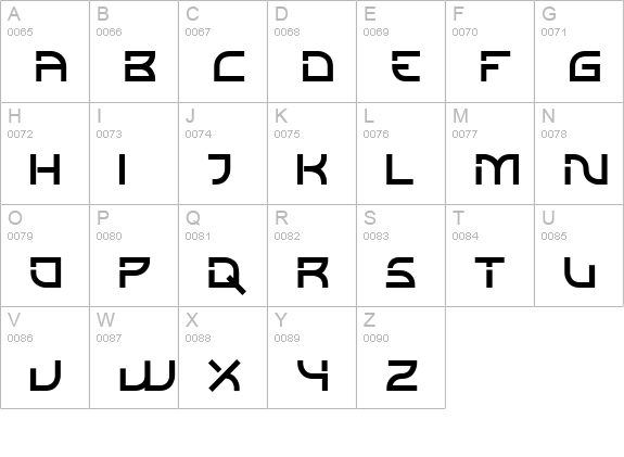 Individigital uppercase A-Z preview