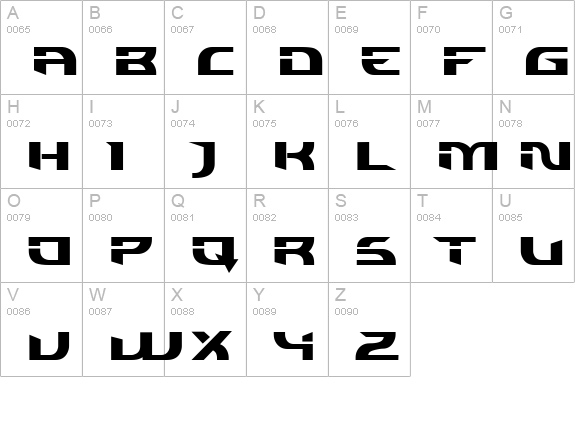Individigital Black uppercase A-Z preview