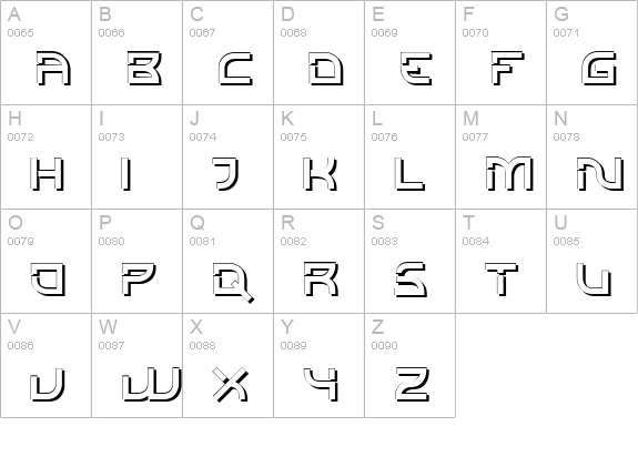 Individigital Shaded uppercase A-Z preview