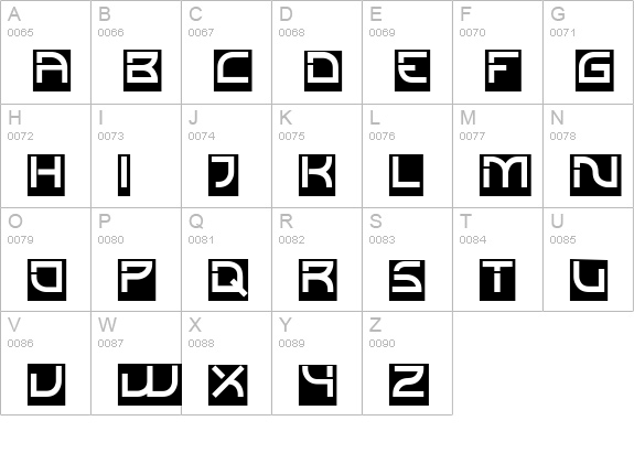 Individigital Subtitle uppercase A-Z preview