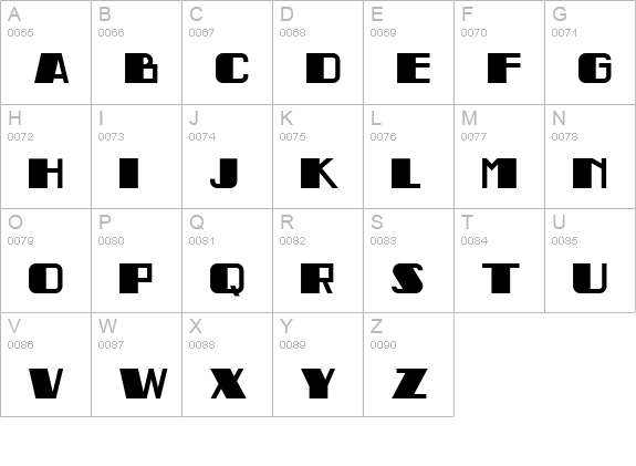Indochine NF uppercase A-Z preview