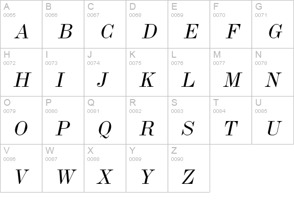 Indy 17 Wide Italic uppercase A-Z preview