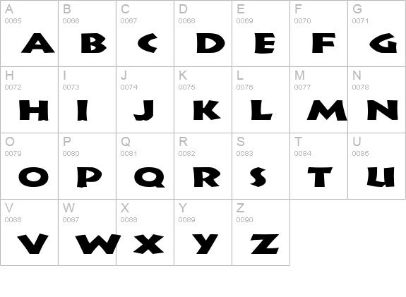 Indy Extended Normal uppercase A-Z preview
