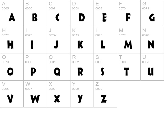 Indy Thin Normal uppercase A-Z preview