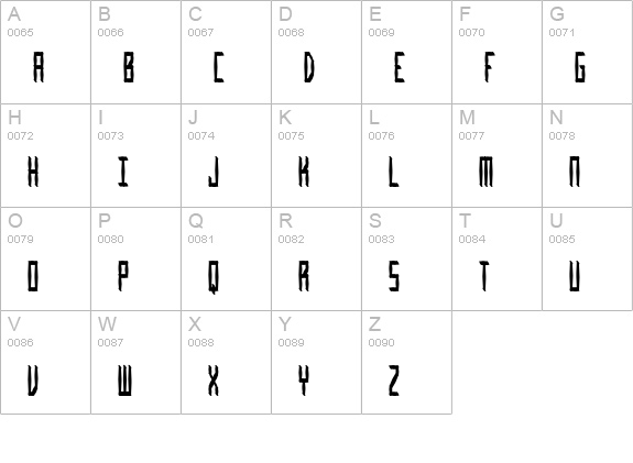 Inevitable -BRK- uppercase A-Z preview