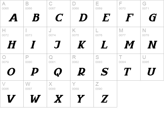 InfantylItalic uppercase A-Z preview