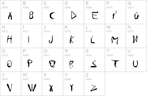Infestia uppercase A-Z preview