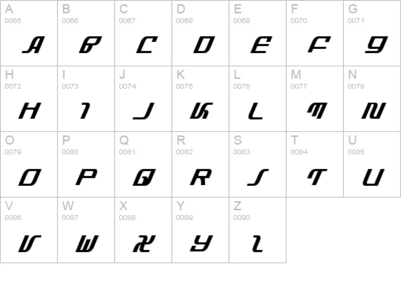 Infinity Formula Cond Italic uppercase A-Z preview