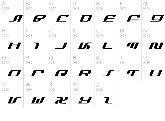 Infinity Formula ExpItalic uppercase A-Z preview