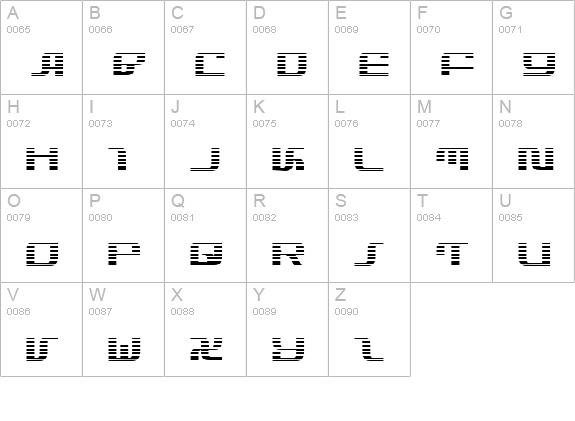 Infinity Formula Gradient uppercase A-Z preview