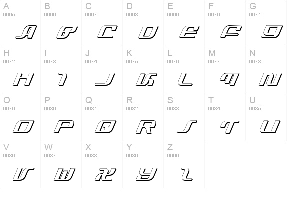 Infinity Formula Shadow Ital uppercase A-Z preview