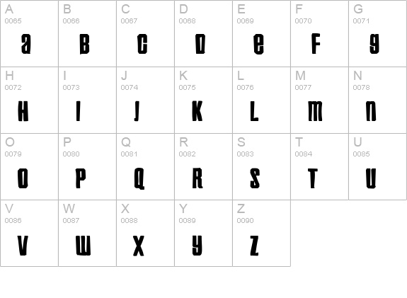 Inflammable Age Ink uppercase A-Z preview