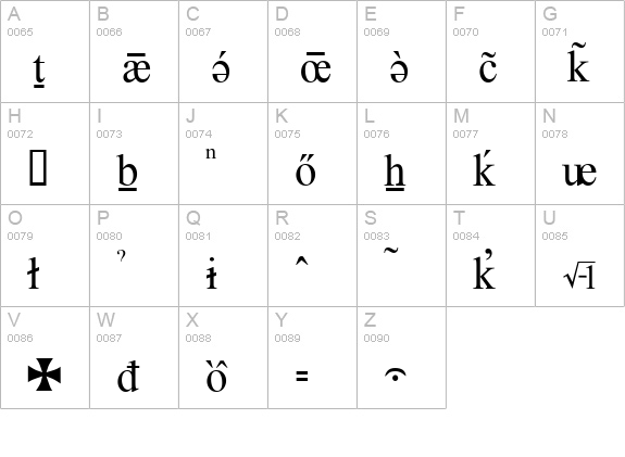 Info26 uppercase A-Z preview