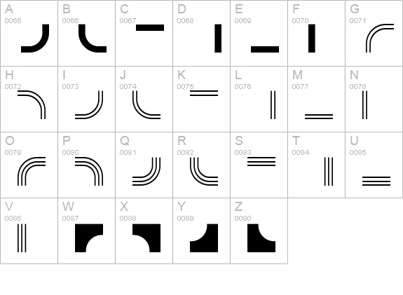 InFraction SSi uppercase A-Z preview