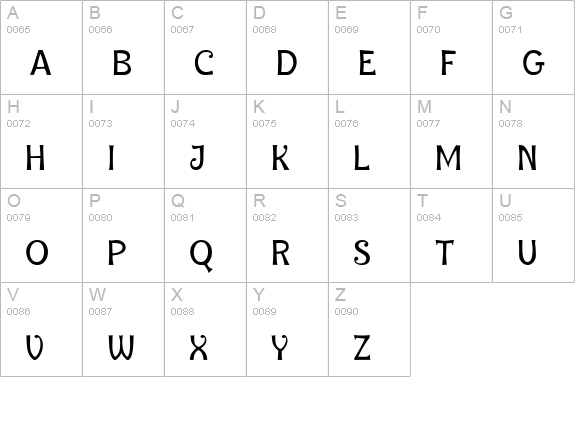 Ingone uppercase A-Z preview