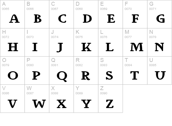IngrianaExtraBold uppercase A-Z preview