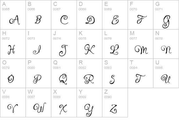 IngridDarling uppercase A-Z preview