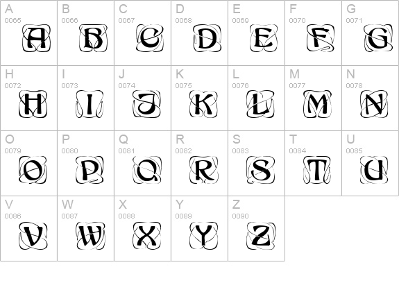 Initial Caps 1 Normal uppercase A-Z preview