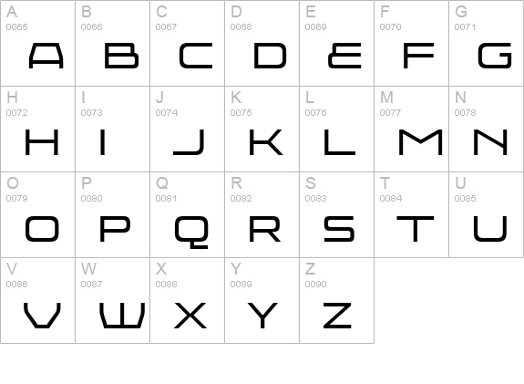 Injekuta Rg uppercase A-Z preview