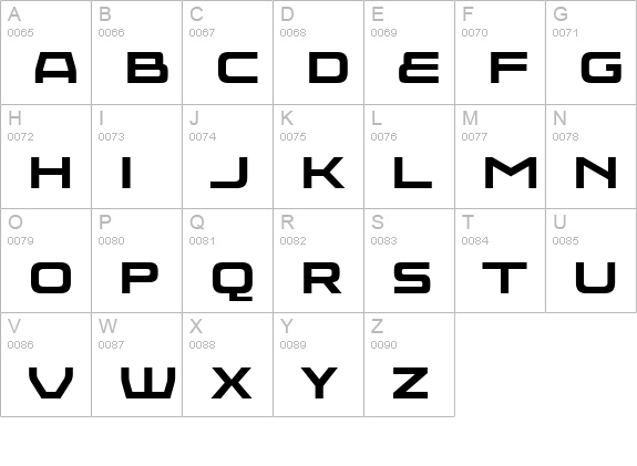 Injekuta Rg Bold uppercase A-Z preview